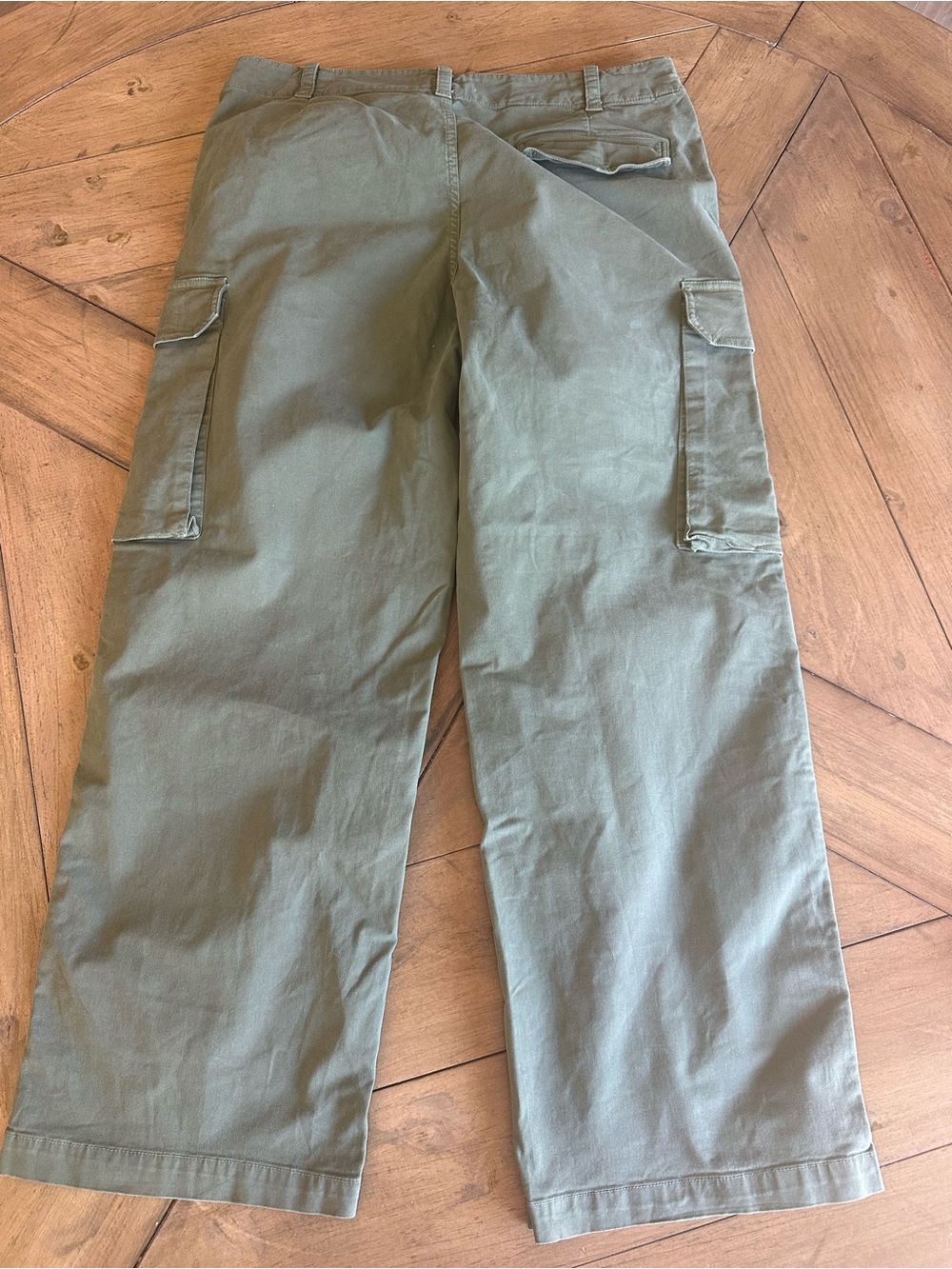 Nili Lotan Cargo Pants Olive/Army Green Utility Pockets Relaxed Fit Womens 10 - Picture 11 of 11